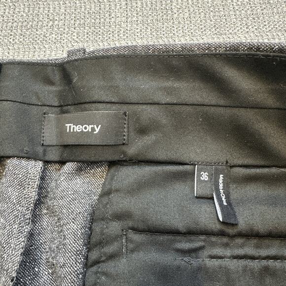 Theory Pants Mens 36 Gray Jake W Heyward Wool Silk Blend Dress Trousers Modern - Picture 2 of 9